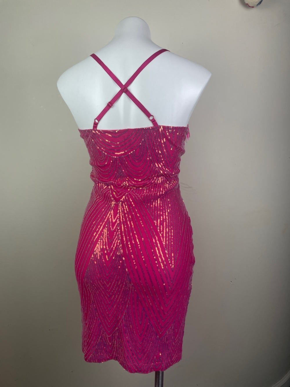 Stretchy Sequin Fringe Party Dress - Picture 2 of 13